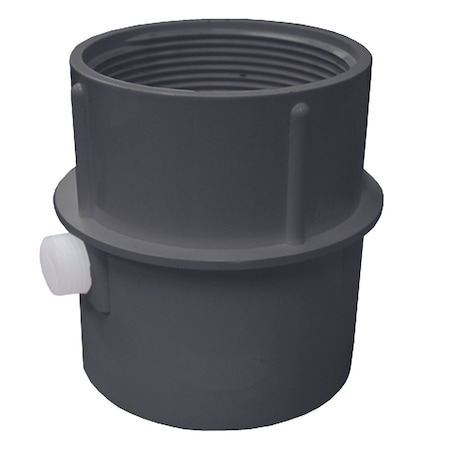 Jones Stephens 3in. x 4in. PVC Pipe Fit Drain Base with Primer Tap, for 3in. Spud D52450